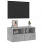 Preview: TV-Wandschrank Betongrau 60x30x30 cm Holzwerkstoff