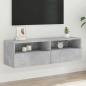 Preview: ARDEBO.de - TV-Wandschrank Betongrau 100x30x30 cm Holzwerkstoff