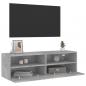 Preview: TV-Wandschrank Betongrau 100x30x30 cm Holzwerkstoff