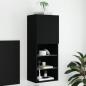 Preview: ARDEBO.de - TV-Schrank mit LED-Leuchten Schwarz 40,5x30x102 cm