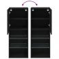 Preview: TV-Schrank mit LED-Leuchten Schwarz 40,5x30x102 cm