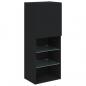 Preview: TV-Schrank mit LED-Leuchten Schwarz 40,5x30x102 cm