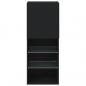 Preview: TV-Schrank mit LED-Leuchten Schwarz 40,5x30x102 cm