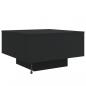 Preview: Couchtisch mit LED-Leuchten Schwarz 55x55x31 cm