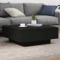 Preview: ARDEBO.de - Couchtisch mit LED-Leuchten Schwarz 80x80x31 cm