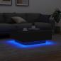 Preview: Couchtisch mit LED-Leuchten Schwarz 80x80x31 cm