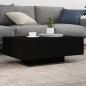 Preview: ARDEBO.de - Couchtisch mit LED-Leuchten Schwarz 85x55x31 cm