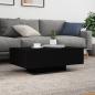 Preview: Couchtisch mit LED-Leuchten Schwarz 85x55x31 cm