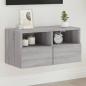 Preview: ARDEBO.de - TV-Wandschrank Grau Sonoma 60x30x30 cm Holzwerkstoff