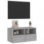 Preview: TV-Wandschrank Grau Sonoma 60x30x30 cm Holzwerkstoff