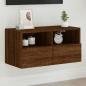 Preview: ARDEBO.de - TV-Wandschrank Braun Eiche-Optik 60x30x30 cm Holzwerkstoff