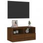 Preview: TV-Wandschrank Braun Eiche-Optik 60x30x30 cm Holzwerkstoff