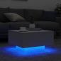 Preview: Couchtisch mit LED-Leuchten Weiß 55x55x31 cm