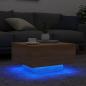 Preview: Couchtisch mit LED-Leuchten Sonoma-Eiche 55x55x31 cm