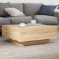 Preview: ARDEBO.de - Couchtisch Sonoma-Eiche 80x80x31 cm Holzwerkstoff