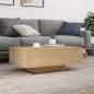 Preview: Couchtisch mit LED-Leuchten Sonoma-Eiche 85x55x31 cm