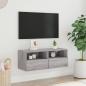 Preview: TV-Wandschrank Grau Sonoma 80x30x30 cm Holzwerkstoff