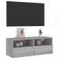 Preview: TV-Wandschrank Grau Sonoma 80x30x30 cm Holzwerkstoff