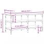 Preview: Schuhbank Räuchereiche 100x38,5x49 cm Holzwerkstoff