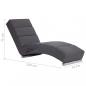 Preview: Massage Chaiselongue Grau Kunstleder