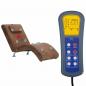 Preview: Massage Chaiselongue mit Kissen Braun Wildleder-Optik