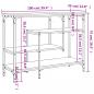 Preview: Konsolentisch mit Ablagen Sonoma-Eiche 100x35x75 cm