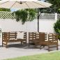 Preview: ARDEBO.de - 3-tlg. Garten-Lounge-Set Honigbraun Massivholz Kiefer