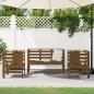 Preview: 3-tlg. Garten-Lounge-Set Honigbraun Massivholz Kiefer