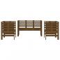 Preview: 3-tlg. Garten-Lounge-Set Honigbraun Massivholz Kiefer