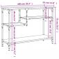 Preview: Konsolentisch mit Ablagen Braun Eichen-Optik 100x35x75 cm