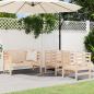 Preview: ARDEBO.de - 3-tlg. Garten-Lounge-Set Massivholz Kiefer