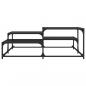 Preview: Couchtisch Schwarz 107x107x40 cm Holzwerkstoff