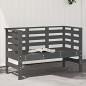 Preview: ARDEBO.de - Gartenbank Grau 111,5x53x71 cm Massivholz Kiefer