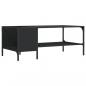 Preview: Couchtisch mit Regal Schwarz 100x51x40 cm Holzwerkstoff