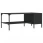 Preview: Couchtisch mit Regal Schwarz 100x51x40 cm Holzwerkstoff