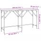 Preview: Konsolentisch Braun Eichen-Optik 140x29x75 cm Holzwerkstoff