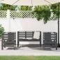 Preview: 3-tlg. Garten-Lounge-Set Grau Massivholz Kiefer