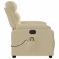 Preview: Massagesessel Elektrisch Creme Stoff