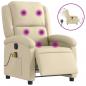 Preview: Massagesessel Elektrisch Creme Stoff