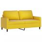 Preview: 2-Sitzer-Sofa Gelb 140 cm Samt