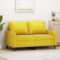 Preview: ARDEBO.de - 2-Sitzer-Sofa Gelb 120 cm Samt