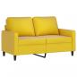 Preview: 2-Sitzer-Sofa Gelb 120 cm Samt