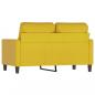 Preview: 2-Sitzer-Sofa Gelb 120 cm Samt