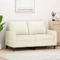 Preview: ARDEBO.de - 2-Sitzer-Sofa Creme 120 cm Samt