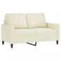 Preview: 2-Sitzer-Sofa Creme 120 cm Samt