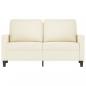 Preview: 2-Sitzer-Sofa Creme 120 cm Samt