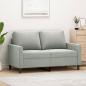 Preview: ARDEBO.de - 2-Sitzer-Sofa Hellgrau 120 cm Samt