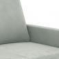 Preview: 2-Sitzer-Sofa Hellgrau 120 cm Samt