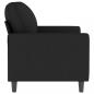 Preview: 2-Sitzer-Sofa Schwarz 120 cm Samt