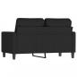 Preview: 2-Sitzer-Sofa Schwarz 120 cm Samt